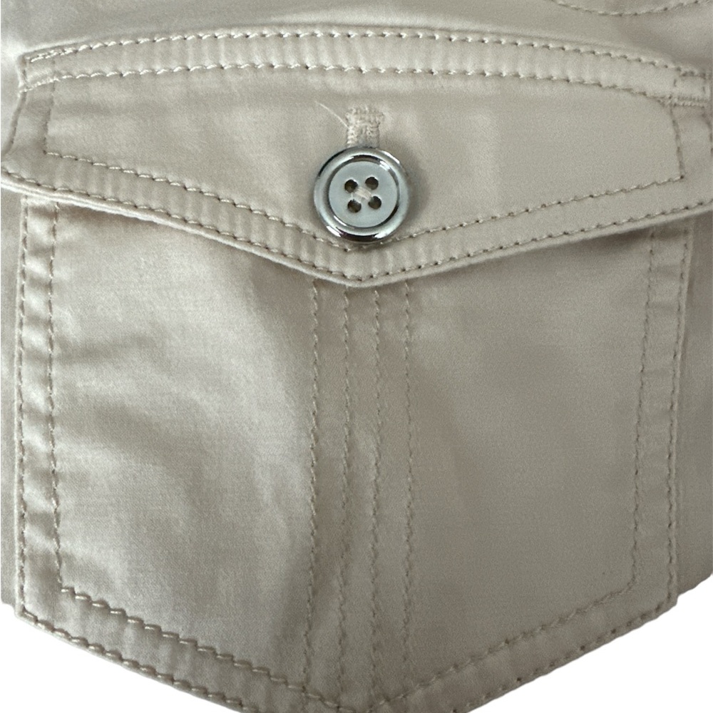 WHITE HOUSE BLACK MARKET Light Tan/Cream Slim Petal Pushers Size 4 Mint! - Picture 6 of 6